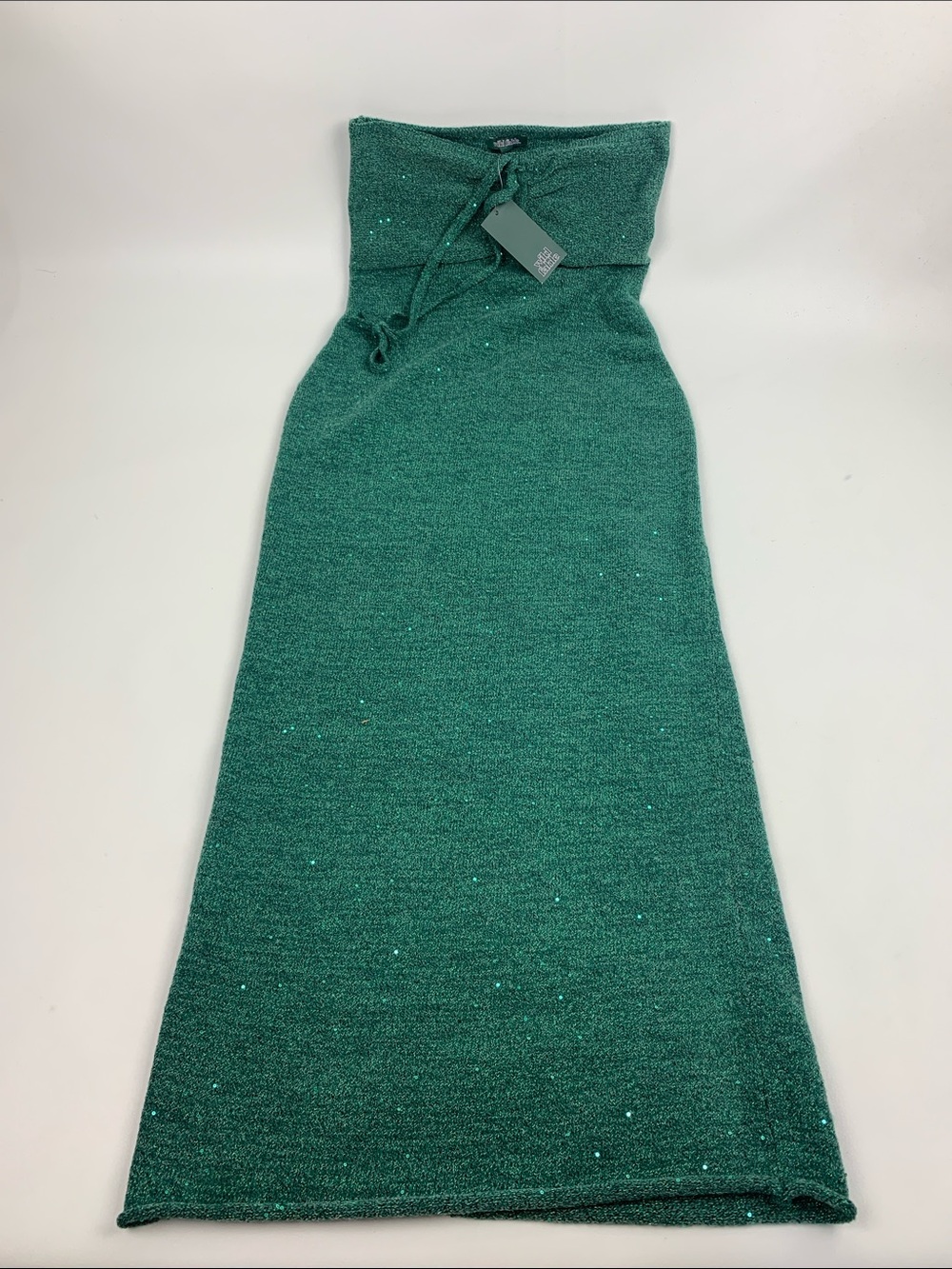 wild fable Emerald Green Sparkle soft Strapless Dress Size Small Stretchy New